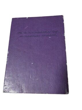 Purple Faux Leather Journal Notebook We Do Not Remember Days We Remember Moments